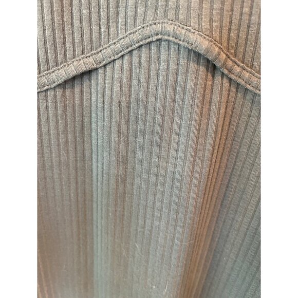 Vero Moda Maternity Olive Green Ribbed Long Sleeve Midi Dress With Side Slit - S - Picture 3 of 7